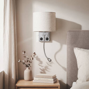 Image of Edit Ozu Wall Light with LED Reading Light