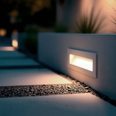 Edit 6W Groult Recessed Outdoor Warm White LED Wall Light