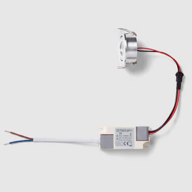 Image of Round 1W Cool Daylight COB LED Adjustable Downlight Cutout 45mm