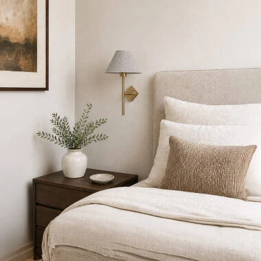 Wisteria Celesta Linen Wall Light