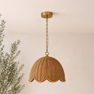 Khudi & Khora Cortado Rattan Ceiling Pendant Light