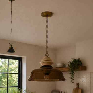 Image of Khudi & Khora Brook Glass Ceiling Pendant Light