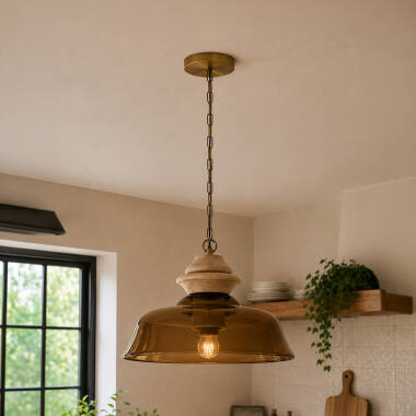 Image of Khudi & Khora Brook Glass Ceiling Pendant Light