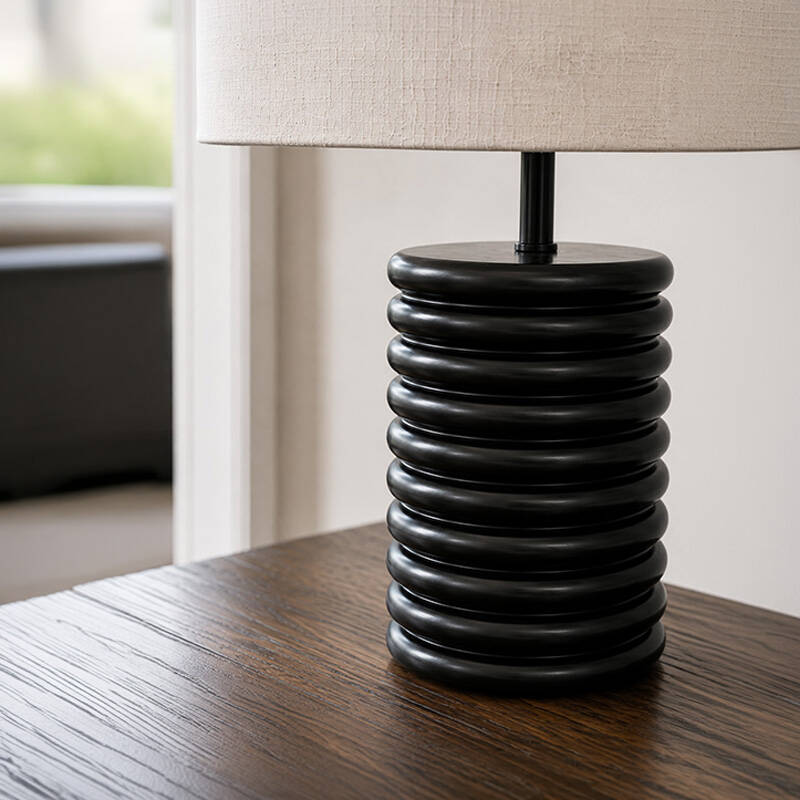 Image of Khudi & Khora Boston Wood Table Lamp