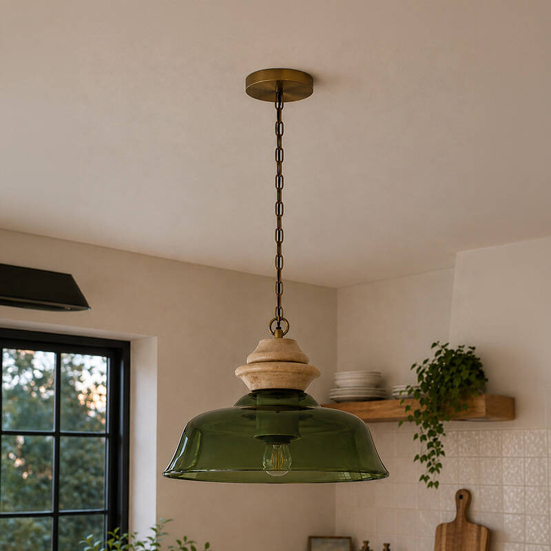 Image of Khudi & Khora Brook Glass Ceiling Pendant Light