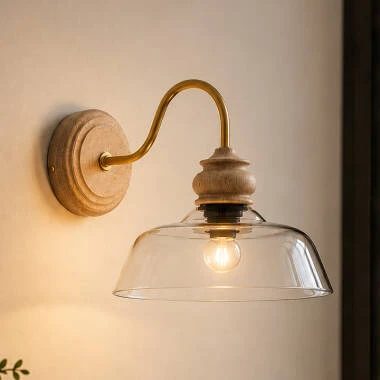 Khudi & Khora Brook Glass Wall Light