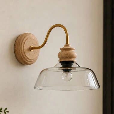 Image of Khudi & Khora Brook Glass Wall Light