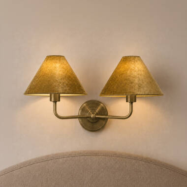 Image of Wisteria Camellia Velvet Twin Wall Light