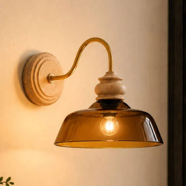 Khudi & Khora Brook Glass Wall Light