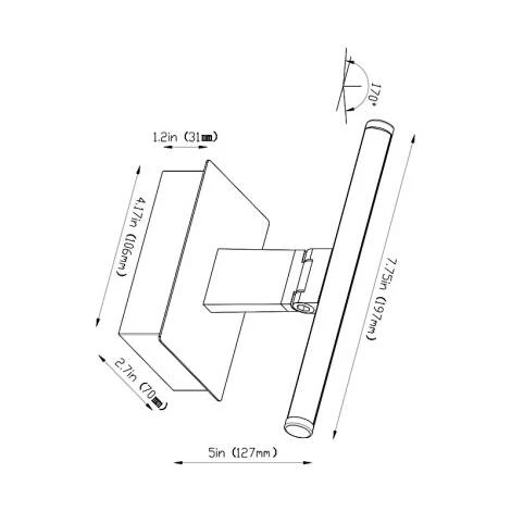 Image of Edit Slimline 197 USB Rechargeable LED Picture Light With Remote Control