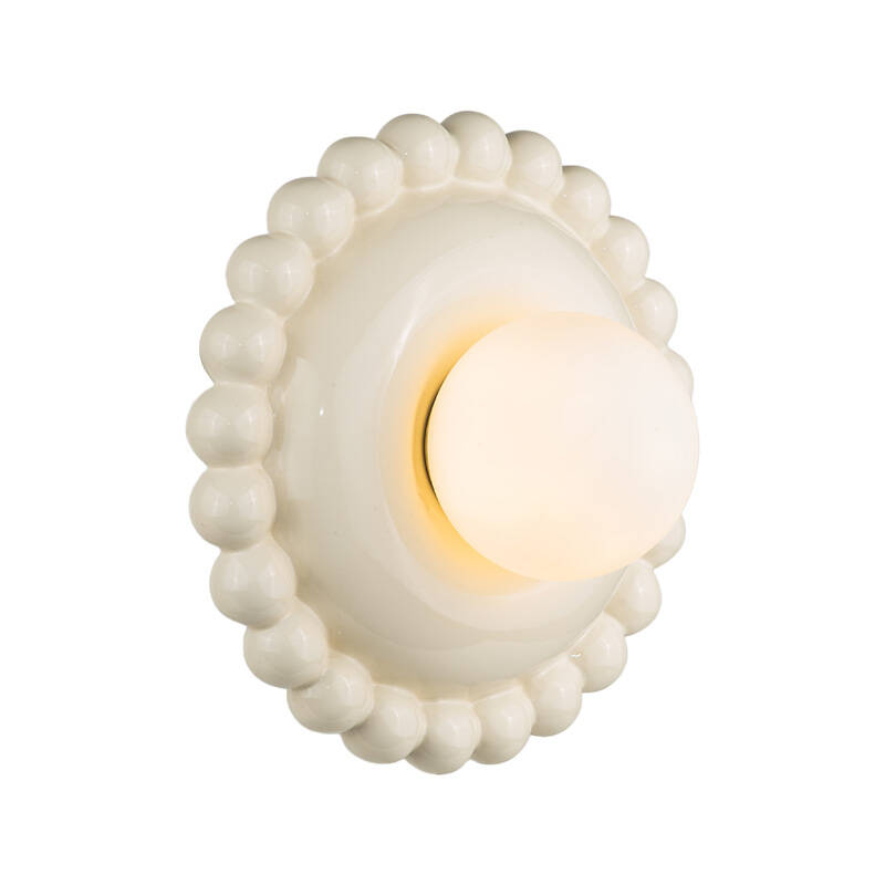 Image of Wisteria Madeleine Ceramic Flush Wall Light