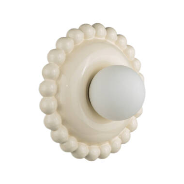 Image of Wisteria Madeleine Ceramic Flush Wall Light