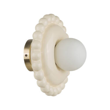 Image of Wisteria Madeleine Ceramic Flush Wall Light