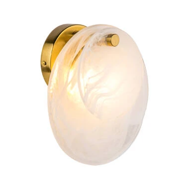 Image of Wisteria Persephone Glass Flush Wall Light
