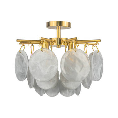 Image of Wisteria Persephone Glass Semi-Flush Ceiling Light