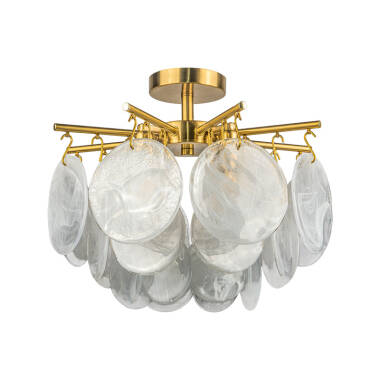 Image of Wisteria Persephone Glass Semi-Flush Ceiling Light