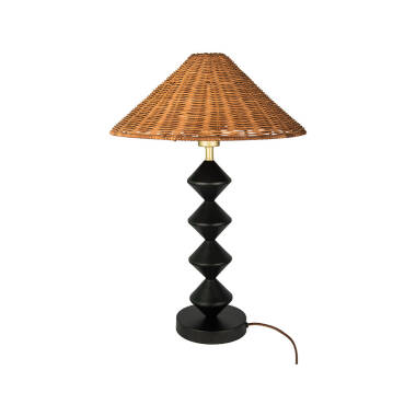 Image of Khudi & Khora Lunaria Rattan Table Lamp