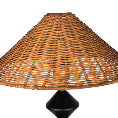 Image of Khudi & Khora Lunaria Rattan Table Lamp