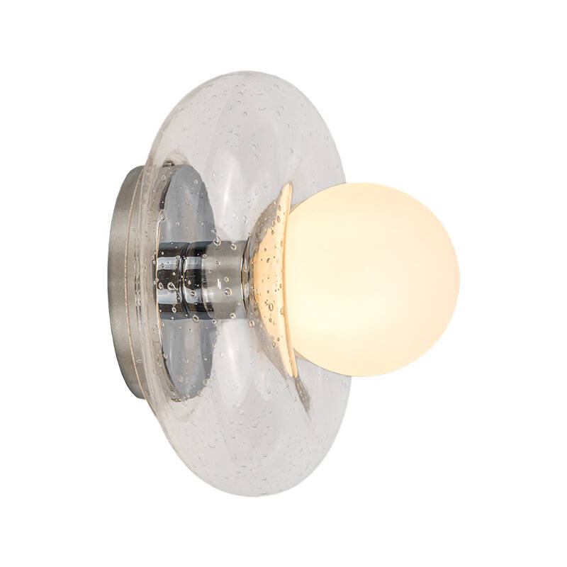 Image of Westport Linden Bathroom Glass Flush Wall Light