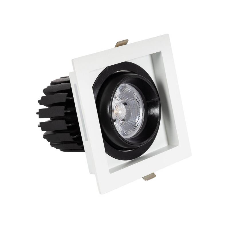 Image of Square Expert Colour 12W Cool White COB LED Adjustable Downlight Cutout 100x100mm