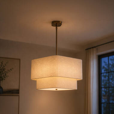 Image of Westport Vesper Linen Ceiling Pendant Light