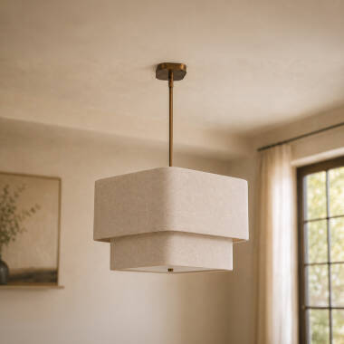 Image of Westport Vesper Linen Ceiling Pendant Light