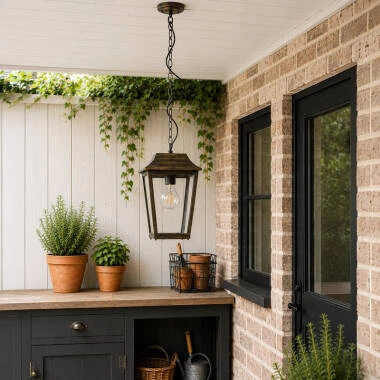 Image of Wisteria Bourton Outdoor Pendant Porch Lantern