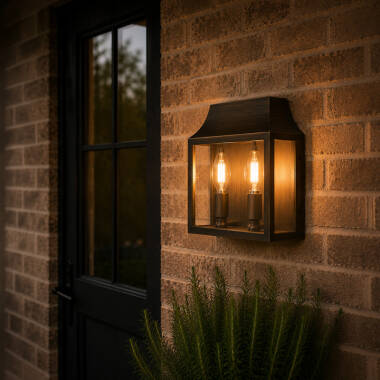 Image of Wisteria Bourton Half Lantern Outdoor Wall Light