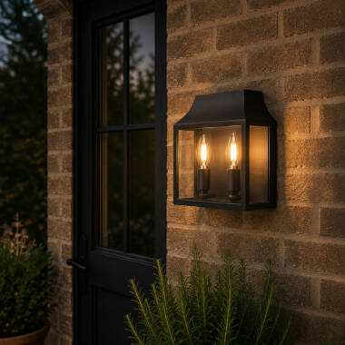 Image of Wisteria Bourton Half Lantern Outdoor Wall Light