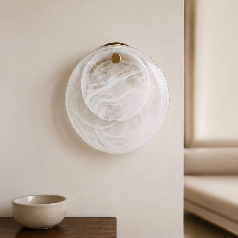 Image of Wisteria Persephone Glass Flush Wall Light