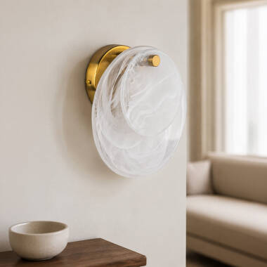 Wisteria Persephone Glass Flush Wall Light