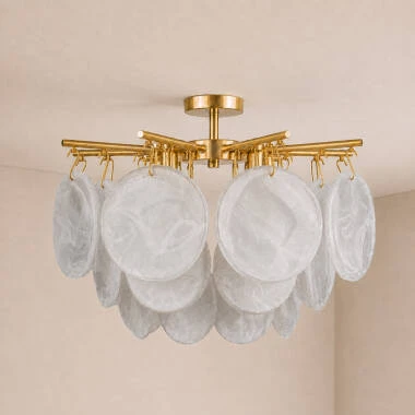 Wisteria Persephone Glass Semi-Flush Ceiling Light