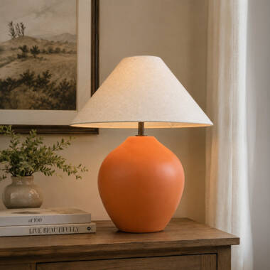 Image of Khudi & Khora Earth Ceramic Table Lamp