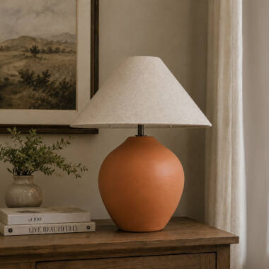 Image of Khudi & Khora Earth Ceramic Table Lamp