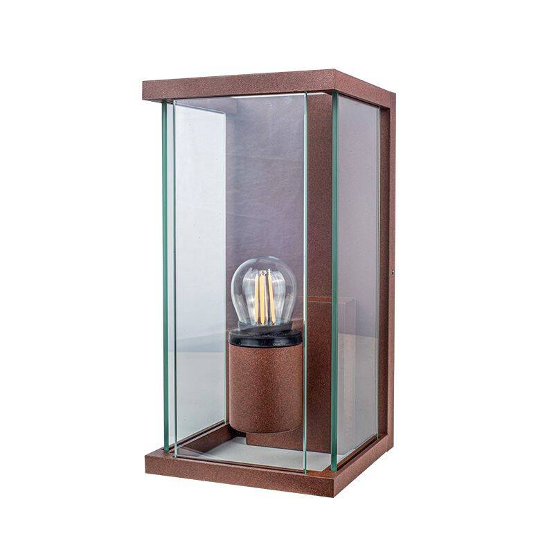 Image of Edit Halo Half Lantern Outdoor Wall Light