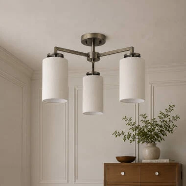 Image of Wisteria Brook 3 Arm Semi-Flush Ceiling Light