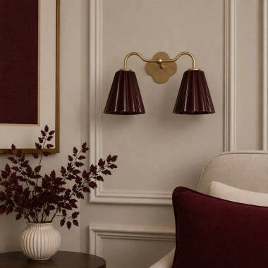 Image of Wisteria Vivenna Glass Twin Wall Light