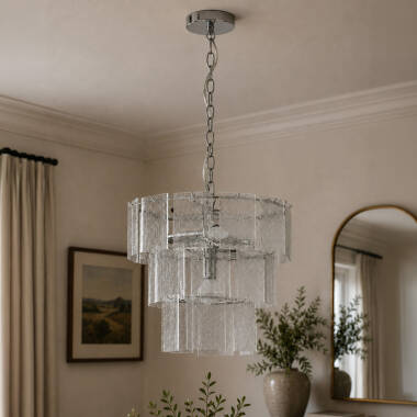 Image of Wisteria Ophelia Clear Glass Chandelier