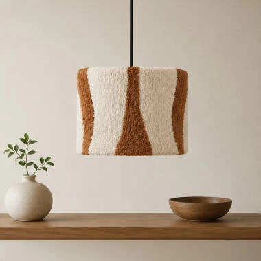 Khudi & Khora Hemp Tufted Ceiling Pendant Shade