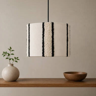 Khudi & Khora Hemp Tufted Ceiling Pendant Shade