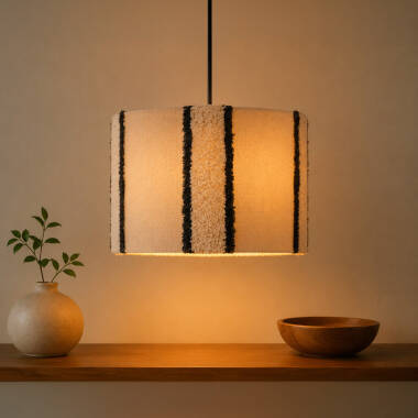 Image of Khudi & Khora Hemp Tufted Ceiling Pendant Shade