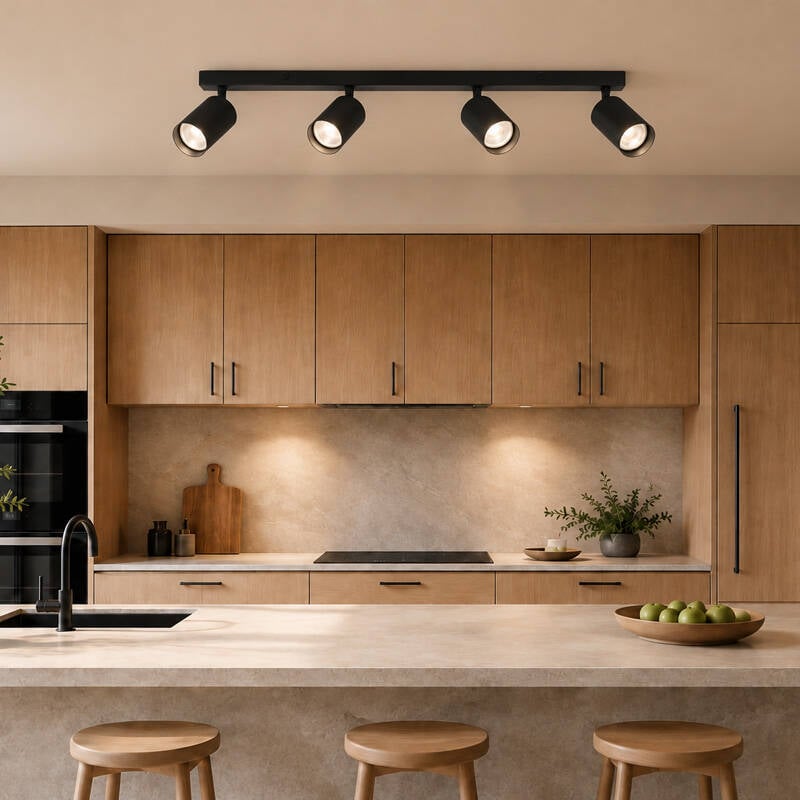 Image of Westport Moto Knurl 4 Light Ceiling Spotlight Bar