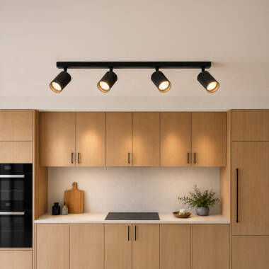 Image of Westport Moto Knurl 4 Light Ceiling Spotlight Bar