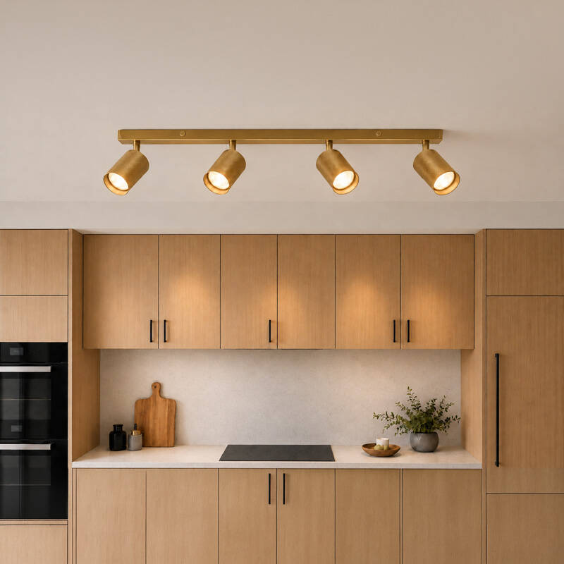 Image of Westport Moto Knurl 4 Light Ceiling Spotlight Bar