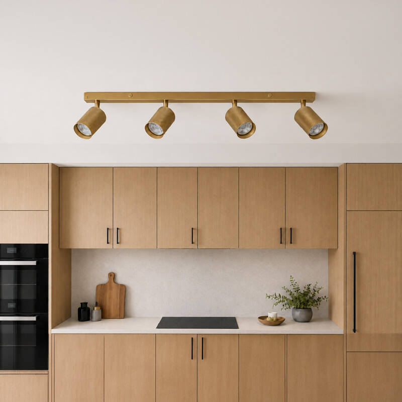Image of Westport Moto Knurl 4 Light Ceiling Spotlight Bar