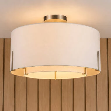 Westport Elm Semi-Flush Ceiling Light