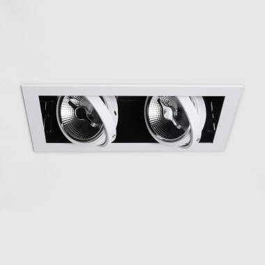 Image of Rectangular 30W Warm White Twin CREE-COB LED Adjustable Downlight Cutout 315x155mm