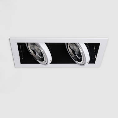 Image of Rectangular 30W Warm White Twin CREE-COB LED Adjustable Downlight Cutout 315x155mm