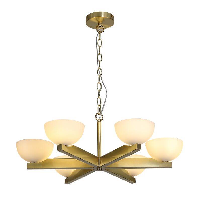 Image of Luxia Dakota 6 Light Multi Arm Glass Ceiling Pendant