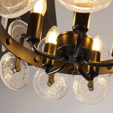 Image of Luxia Chicago 5 Light Glass Chandelier